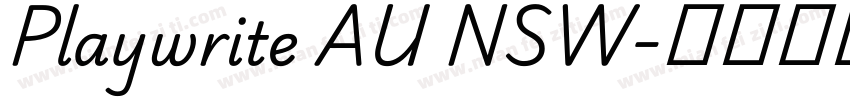 Playwrite AU NSW字体转换